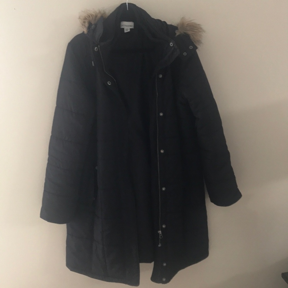 Motherhood maternity black winter coat size M